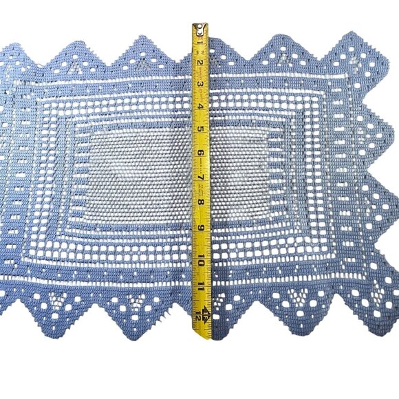 Set of 12 lace placemats Purple violet Polyester cottagecore grannycore - Picture 5 of 6